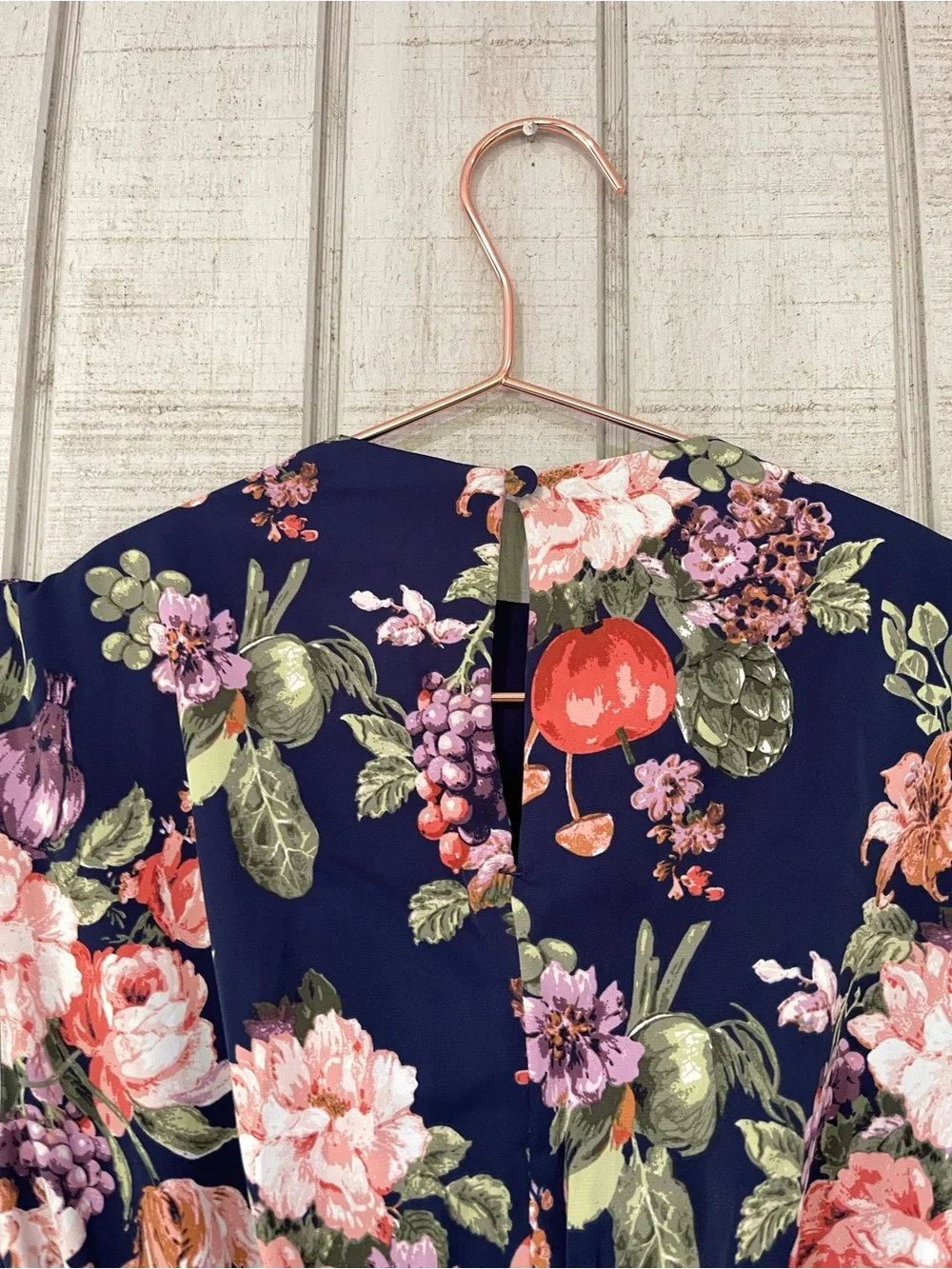 Abercrombie Fitch Navy Floral Side Cutout Maxi Dress XS Wedding Guest